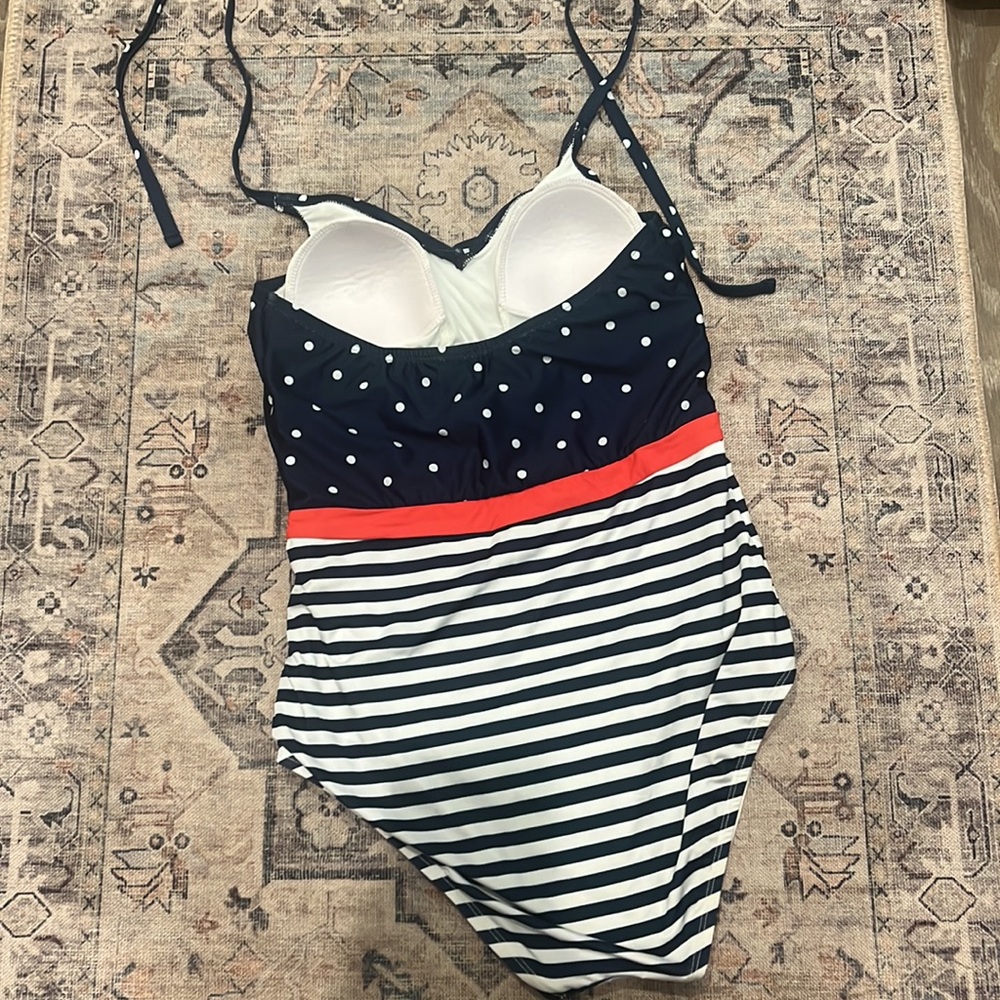 ModCloth Cleo One Piece Swimsuit Nautical - Picture 3 of 6